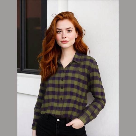 Madewell Flannel Sunday Shirt in Buffalo Check. Size Small. - Picture 3 of 6